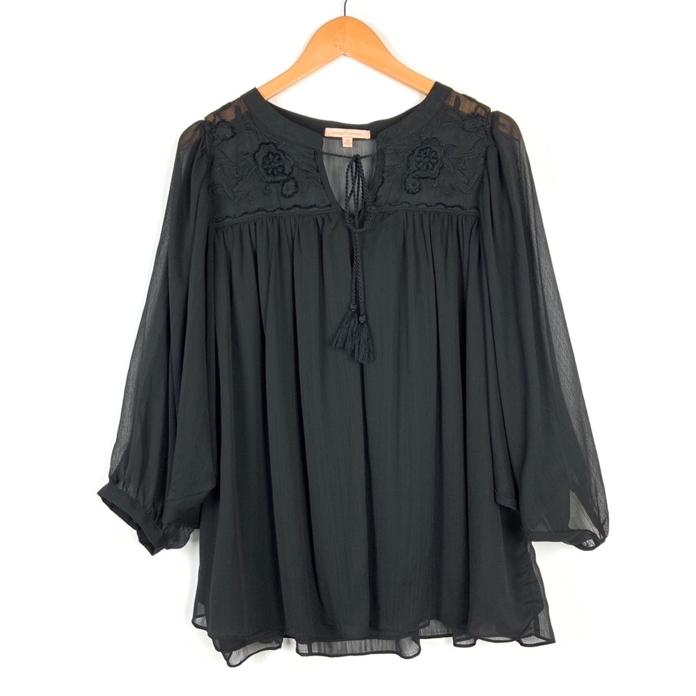Gibson Latimer Embroidered Blouse Sz Medium - Picture 1 of 7